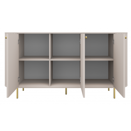 Komoda beżowa zaokrąglone boki frez 830 OLIVO